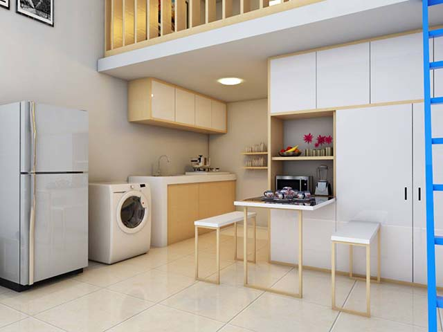 nhung luu y khi thiet ke noi that phong tro 20m2